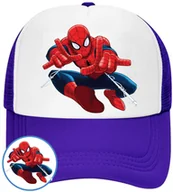 Czapki i chusty sportowe męskie - CZAPKA Z DASZKIEM SPIDERMAN DLA DZIECI NA LATO NIEBIESKA BEJSBOLÓWKA - miniaturka - grafika 1