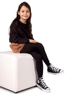 Rajstopy - Rajstopy dziecięce mikrofibra gładkie czarne 40 DEN 140-146 - miniaturka - grafika 1