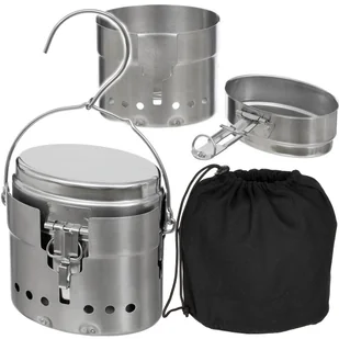 Szwedzki zestaw do gotowania M40 stal nierdzewna 3-częściowy - Zestawy garnków i patelni - miniaturka - grafika 1