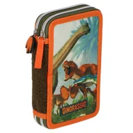 Piórniki - Piórnik DINORASSIC DINOZAUR T-REX z wyposażeniem 2 POZIOMY - miniaturka - grafika 1