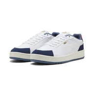 Buty trekkingowe damskie - Sneakersy unisex Court Classico Sport PUMA White Persian Blue - miniaturka - grafika 1