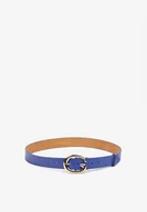 Paski - Niebieski Pasek z Metalową Klamrą Erosofia - miniaturka - grafika 1