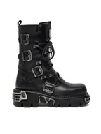 Glany damskie - NEW ROCK Glany M-373LUNA-S1 Czarny - miniaturka - grafika 1