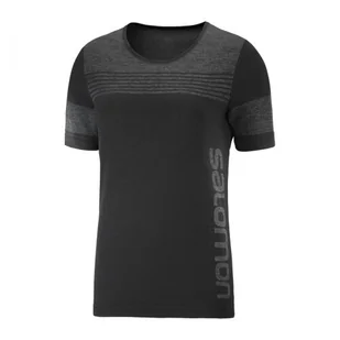 Koszulka Salomon Essential Seamless W Black / Heather - Koszulki sportowe damskie - miniaturka - grafika 1