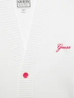Swetry dla chłopców - Guess Kardigan J4YR04 Z3GS0 Biały Relaxed Fit - miniaturka - grafika 1