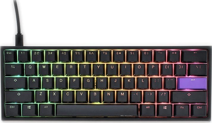 Ducky One 2 Pro Mini Gaming Tastatur, RGB LED - Cherry Silent Red US DKON2061ST-SUSPDAZT2
