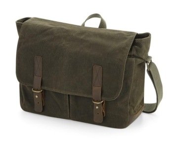 Duża Torba Na Ramię Listonoszka Bardzo Mocna Damska Męska Olive Green