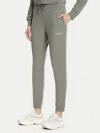 Spodnie sportowe damskie - EA7 Emporio Armani Spodnie dresowe 8NTP66 TJ9RZ U8142 Zielony Regular Fit - miniaturka - grafika 1