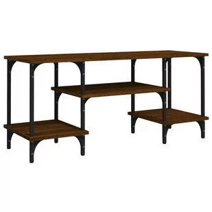 Szafka pod TV, brązowy dąb, 102x35x45,5 cm Lumarko! - Szafki RTV - miniaturka - grafika 3