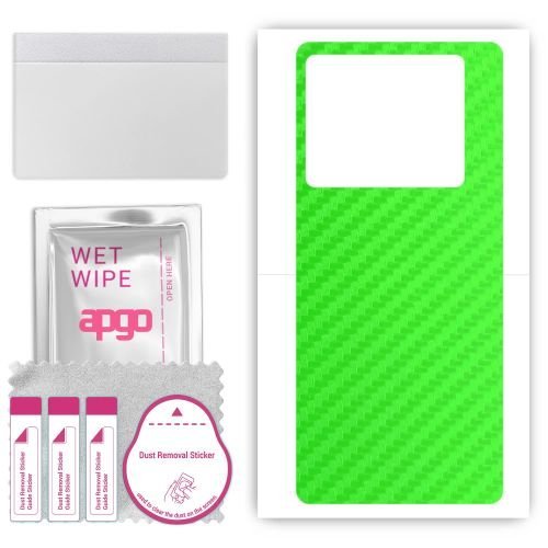 folia naklejka skórka strukturalna na TYŁ do Infinix Zero 30 - Carbon Zielony - apgo SKINS