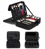 Kosmetyczki, organizery i kuferki - Duży Kuferek Kosmetyczka Podróżna Organizer na Kosmetyki Walizka - miniaturka - grafika 1