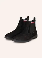 Botki damskie - Tommy Hilfiger Botki Chelsea schwarz - miniaturka - grafika 1