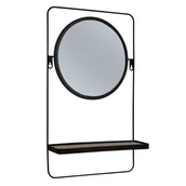 Lustra - Lustro z półką GETZ 30 x 50 x 8 cm czarny - miniaturka - grafika 1