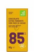  Czekolada gorzka min. 85% kakao z kruszonym ziarnem kakao BIO 80 g Ecor