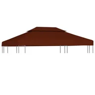 Pawilony ogrodowe - vidaXL 2-poziomowe zadaszenie do altany, 310 g/m, 4x3 m, terakotowe - miniaturka - grafika 1