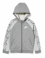 Bluzy dla chłopców - Nike chłopięca bluza B Nsw Ft Energy Fz czarny Carbon Heather/Lt Smoke Grey/(White) L - miniaturka - grafika 1