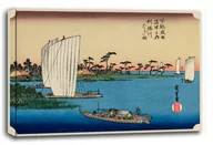 Obrazy i zdjęcia na płótnie - Scattered Pine Trees by the Tone River, Hiroshige - obraz na płótnie Wymiar do wyboru: 100x70 cm - miniaturka - grafika 1