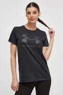 Koszulki sportowe damskie - Under Armour t-shirt damski kolor czarny - miniaturka - grafika 1