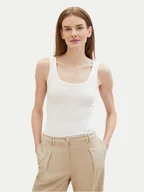 Koszulki i topy damskie - Tom Tailor Top 1040552 Biały Regular Fit - miniaturka - grafika 1
