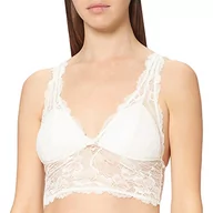 Biustonosze - Emporio Armani Damski biustonosz Eternal Lace Padded, śnieg, XS - miniaturka - grafika 1