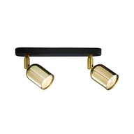 Lampy ścienne - Dwupunktowa, czarno-złota listwa, kinkiet TK 6031 z serii TOP - miniaturka - grafika 1