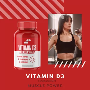 MP SPORT Vitamin D3 8000IU - 200tabs - Witamina D-3 - Witaminy i minerały dla sportowców - miniaturka - grafika 2