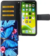 Etui i futerały do telefonów - Apple iPhone 11 Pro Etui na telefon komórkowy Pokrowiec ochronny Etui z klapką i miejscem na kartę Niebieski motyl - miniaturka - grafika 1