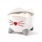 Miski dla kotów - CATIT PIXI Smart Fountain białe poidło dla kota z miską ze stali nierdzewnej 2l - miniaturka - grafika 1