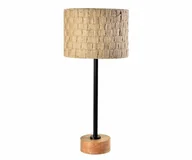 Lampy stojące - Wood old Lampa stołowa z jutowym abażurem, 2 - miniaturka - grafika 1
