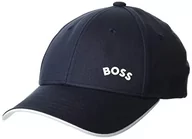 Czapki damskie - BOSS Męska czapka bejsbolowa z zakrzywionym logo, Cotton Twil Hat w kolorze granatowym, rozmiar uniwersalny, granatowy., jeden rozmiar - miniaturka - grafika 1