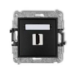 Karlik Gniazdo pojedyńcze HDMI MINI Czarny 12MHDMI-1 - Gniazdka elektryczne - miniaturka - grafika 1