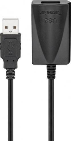 Kabel USB Goobay USB-A - USB-A 5 m Czarny 95439