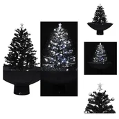 Choinki - vidaXL Śnieżna choinka z parasolem czarna 75 cm PVC - Choinki świąteczne - miniaturka - grafika 1