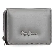 Portfele - Pepe Jeans Ruby Portfel z portmonetką Szary 10x8x3 cm Poliester i PU by Joumma Bags, Szary, Talla única, Portfel z portfelem - miniaturka - grafika 1