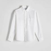 Koszule męskie - Reserved - Koszula boxy fit - Biały - miniaturka - grafika 1