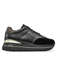 Sneakersy damskie - Sneakersy Liu Jo Maxi Wonder 84 BF4095 PX545 Czarny - miniaturka - grafika 1