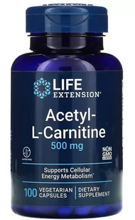 Life Extension Acetyl L-Carnitine 500 mg (100 kaps.) - Suplementy naturalne - miniaturka - grafika 1