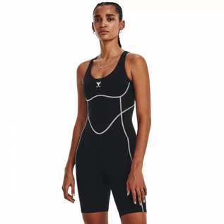 Koszulki sportowe damskie - Damskie body treningowe  Under Armour Project Rock Bodysuit - czarne - UNDER ARMOUR - grafika 1