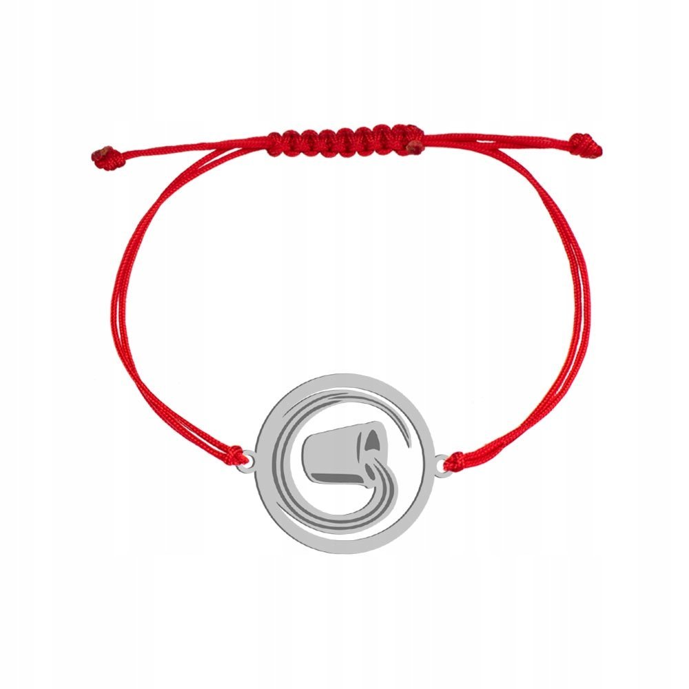 Srebrna Bransoletka Znak Zodiaku WODNIK GRAWER