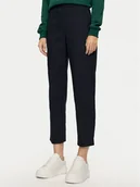 Spodnie damskie - Tommy Hilfiger Chinosy Travel WW0WW43632 Granatowy Slim Fit - miniaturka - grafika 1