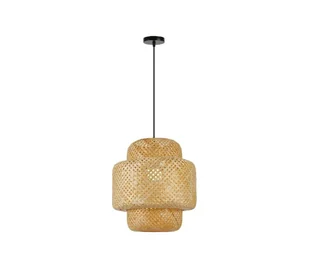 Immax 08267L - Żyrandol na lince HILO 1xE27/40W/230V śr. 38 cm bambus - Lampy sufitowe - miniaturka - grafika 1
