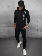 Dresy męskie - Dres męski czarny Dstreet AX0683-L - miniaturka - grafika 1