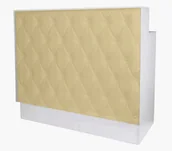 Lady recepcyjne - Recepcja fryzjerska pikowana S08 kosmetyczna do salonu biało-złota - miniaturka - grafika 1