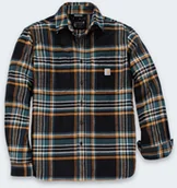 Koszule męskie - Koszula Flanelowa Carhartt Midweight Pleid BLACK - miniaturka - grafika 1