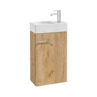 Szafki łazienkowe - Szafka łazienkowa z umywalką Defra Kim 40 cm dąb craft złoty 190-D-04016+1406 - miniaturka - grafika 1