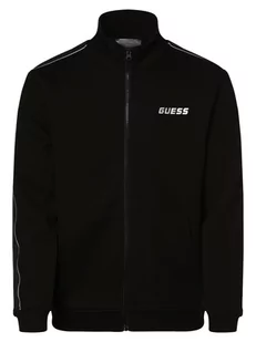 GUESS - Męska bluza rozpinana, czarny - Bluzy męskie - miniaturka - grafika 1