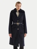 Płaszcze damskie - Guess Płaszcz przejściowy W5BL25 W2672 Granatowy Regular Fit - miniaturka - grafika 1