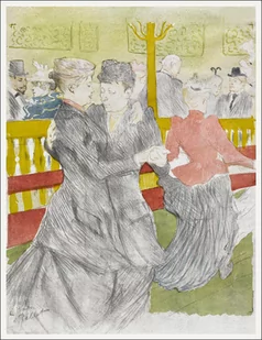 Galeria Plakatu, Plakat, Dance at the Moulin Rouge, Henri De Toulouse-Lautrec, 61x91,5 cm - Plakaty - miniaturka - grafika 1