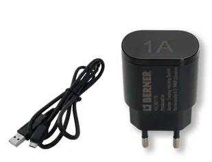 Ładowarka Berner z przewodem micro USB - Ładowarki do telefonów - miniaturka - grafika 1