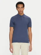 Koszulki męskie - Selected Homme Polo 16092437 Granatowy Regular Fit - miniaturka - grafika 1